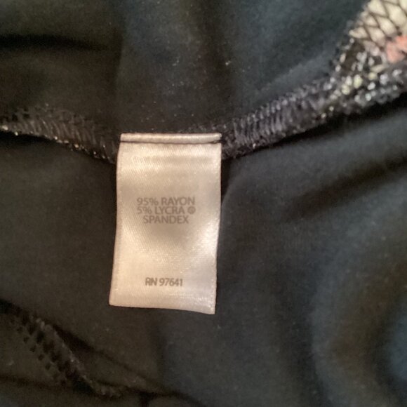 J. Jill Wearever Collection Womens Floral Tunic Top Black Size Small‎ - Picture 4 of 8